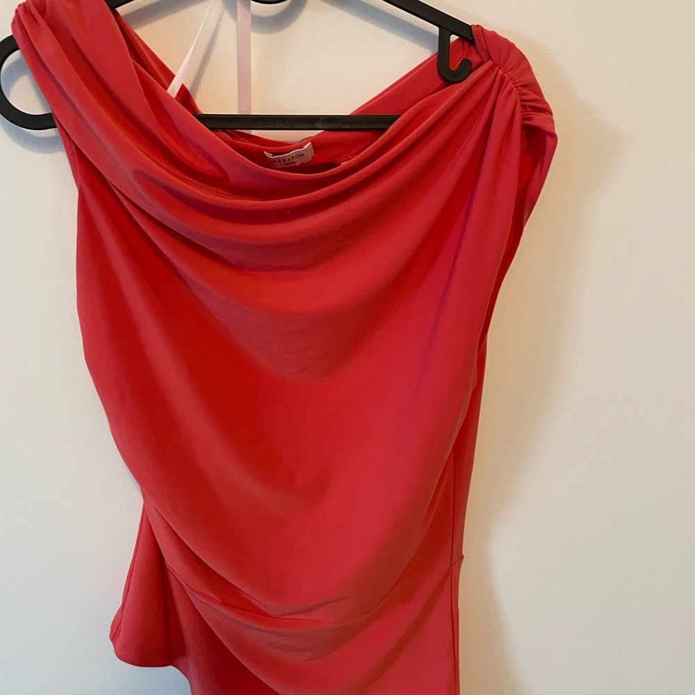 Elegant Red Draped Top